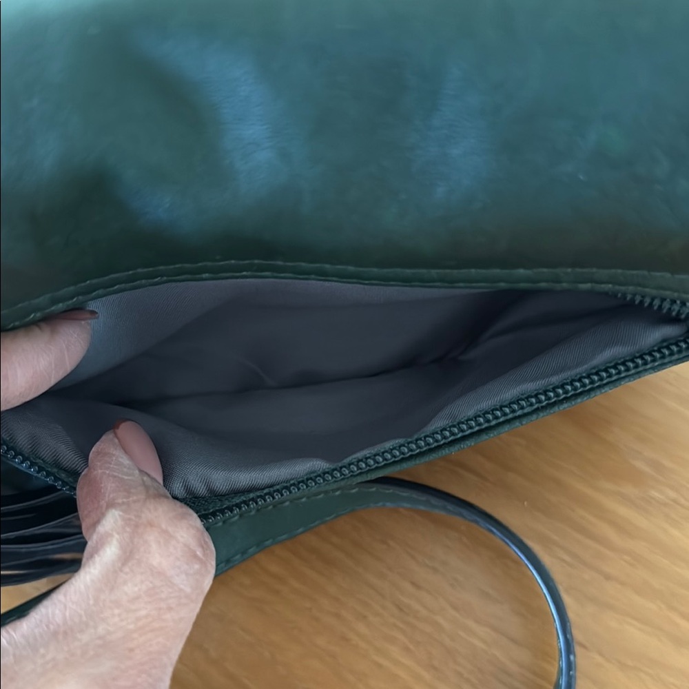 Green Leather Crossbody Bag - Picture 5 of 8